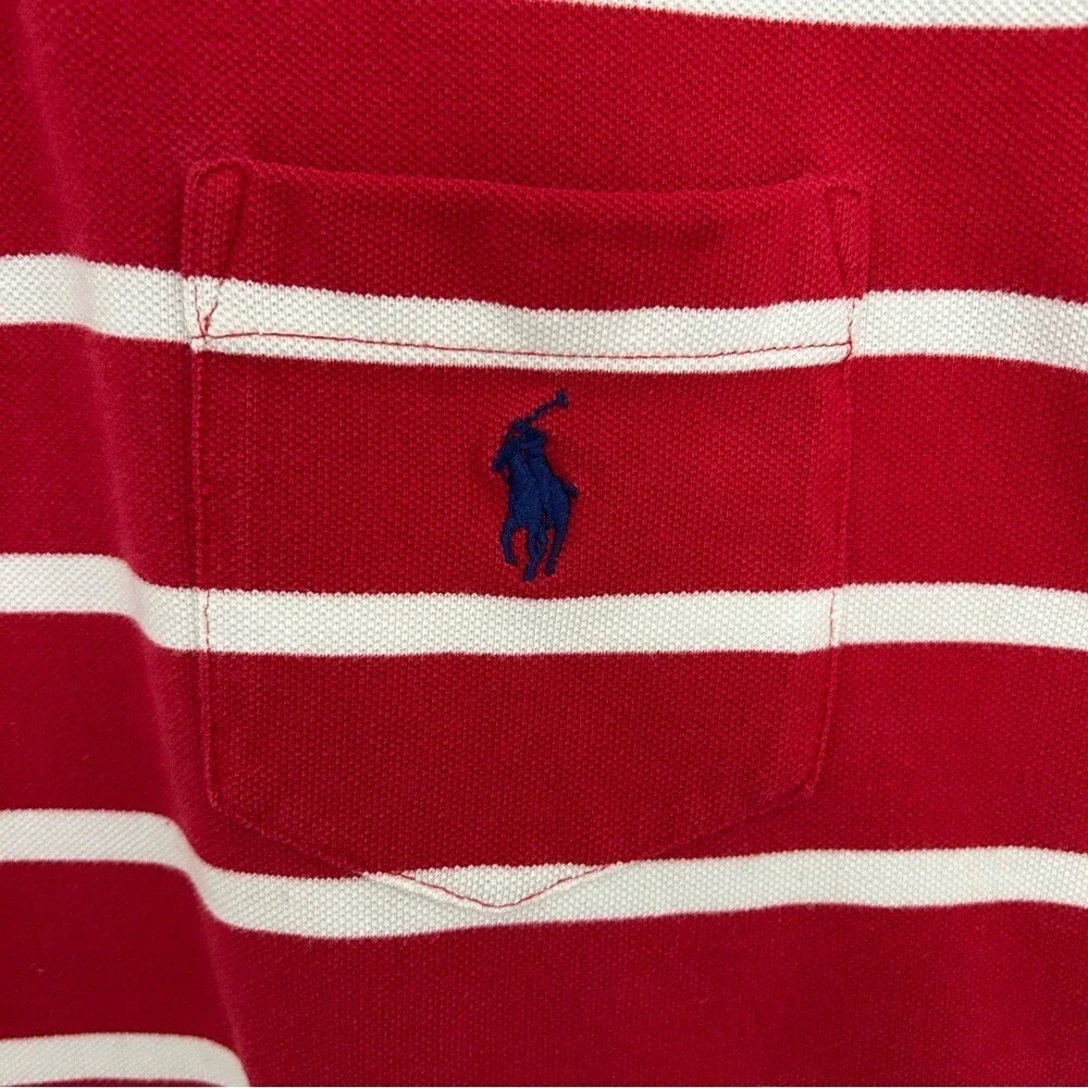Polo Ralph Lauren Custom Fit knit short sleeve polo shirt‎ men's medium red
